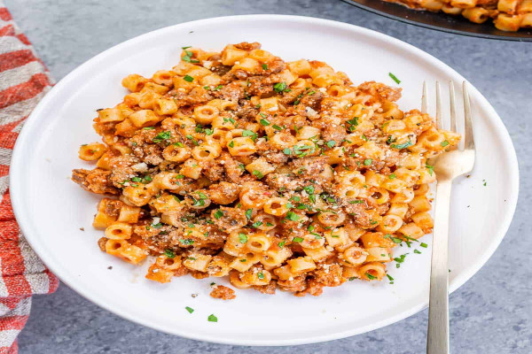 Cottage Cheese Sausage Pasta