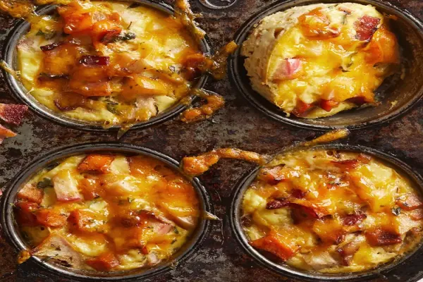Apple Bacon and Sweet Potato Mini Casseroles
