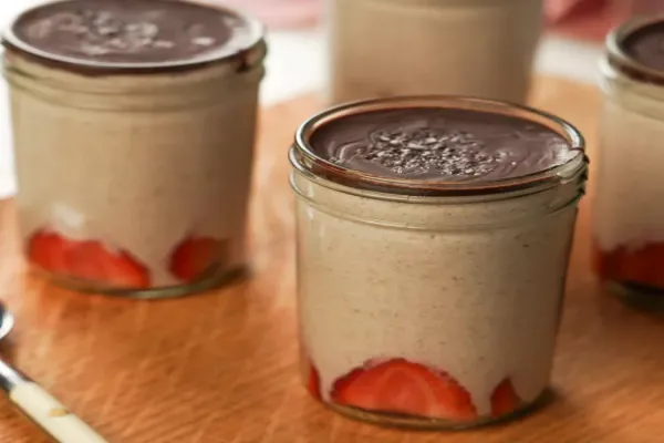 Blended Chocolate Covered Strawberry Overnight Oats