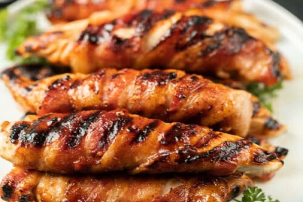 Grilled Bacon-Wrapped Chicken Tenders