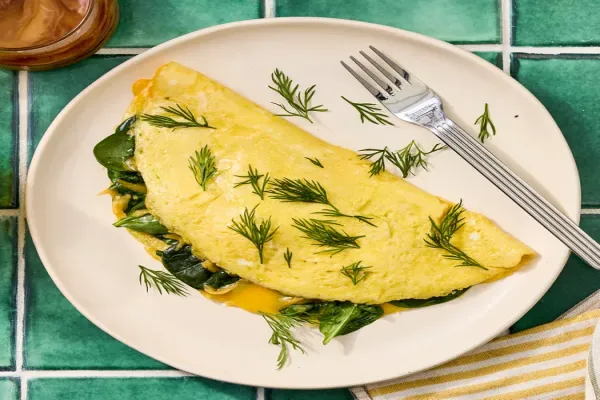 10 Minute Spinach Omelet