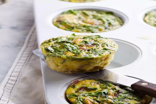 Muffin Tin Quiches with Smoked Cheddar & Potato