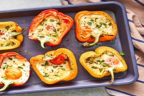 3 Ingredient Bell Pepper & Cheese Egg Cups