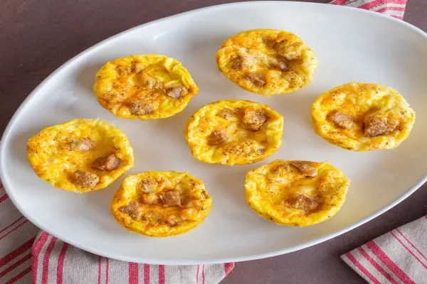 Muffin Tin Omelets with Sausage & Gruyere