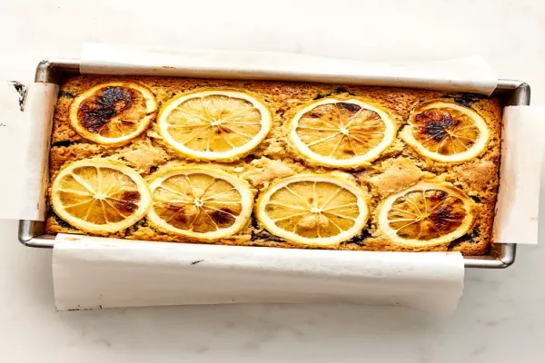 High Protein Lemon Blueberry Cake