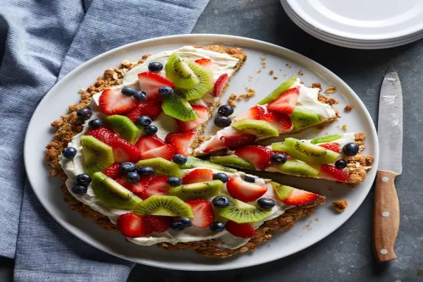 Oatmeal Cookie Fruit Pizza