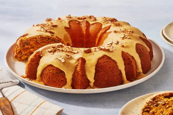 Sweet Potato Bundt Cake with Maple Glaze