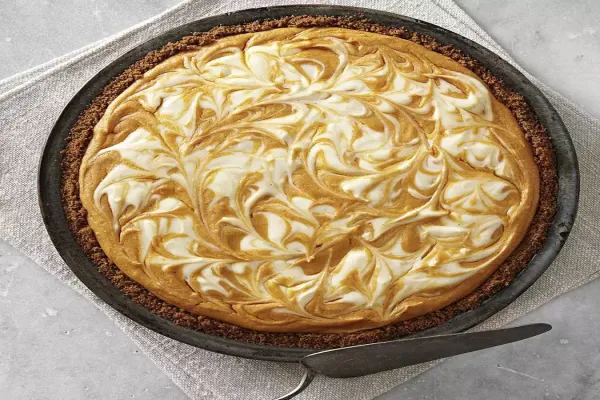 Sweet Potato Pie with Cream Cheese Swirl