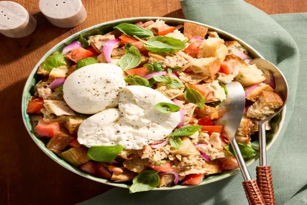 Panzanella with Burrata & Tuna