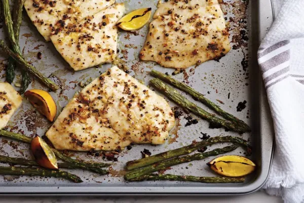 Baked Flounder with Fresh Lemon Pepper