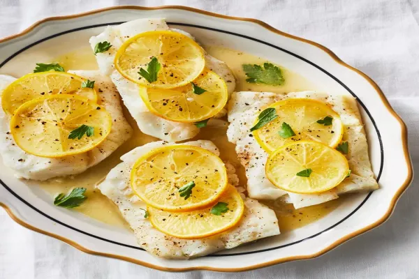 Lemon Garlic Baked Cod