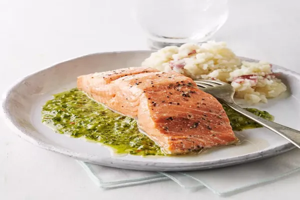 Roast Salmon with Chimichurri Sauce