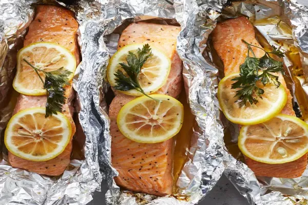 Grilled Lemon Pepper Salmon in Foil