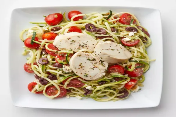 Zucchini Noodle Salad with Chicken