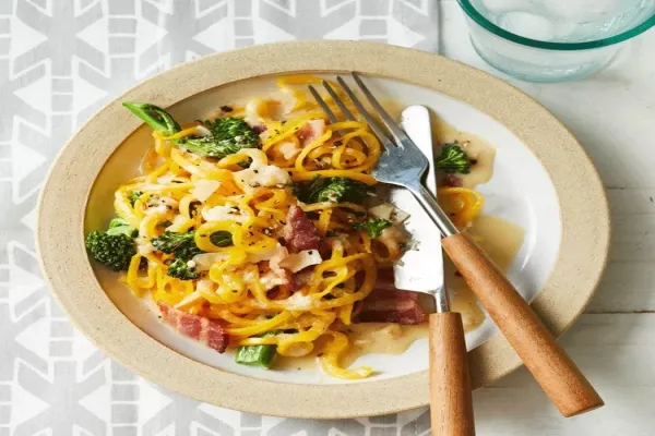 Butternut Squash Carbonara with Broccoli