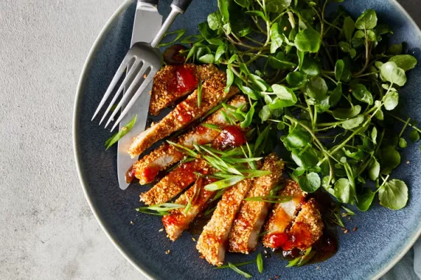 Sweet & Sour Pork with a Sesame Crust