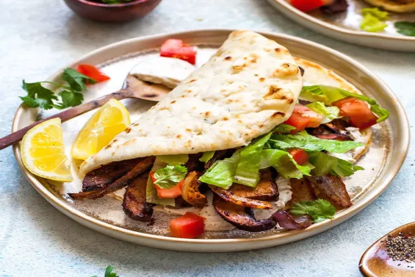 Mushroom Shawarma with Yogurt Tahini Sauce