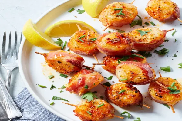 Air Fryer Bacon Wrapped Scallops