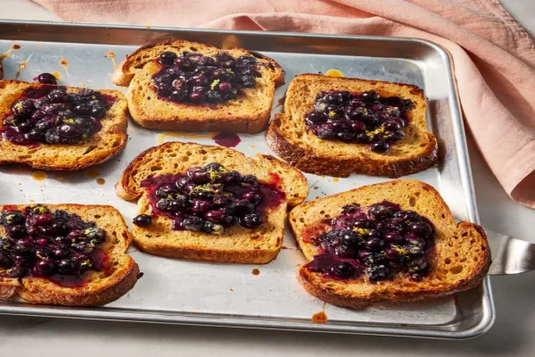 Sheet Pan Lemon Blueberry French Toast