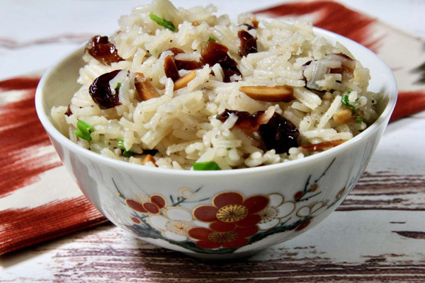Couscous Pilaf with Almonds, Coconut, and Cranberries