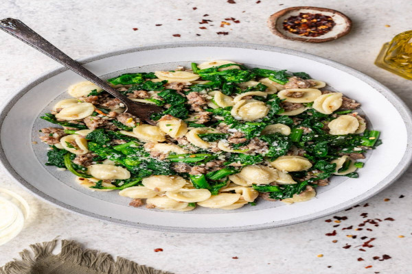 Orcchiette Pasta with Broccoli Rabe and Sausage