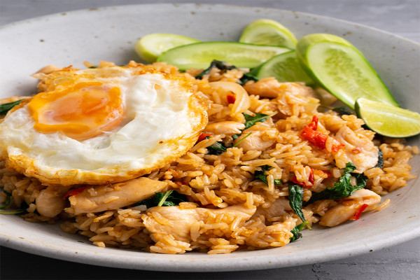 Thai Spicy Basil Chicken Fried Rice