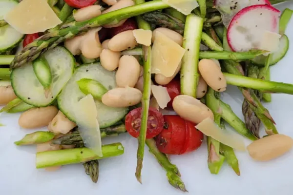 Shaved Asparagus and White Bean Salad