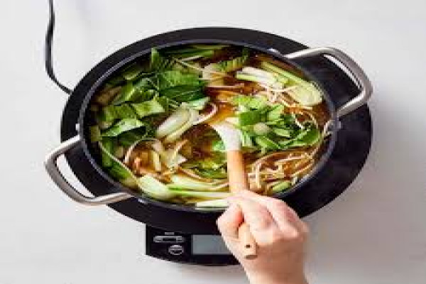 Chicken & Bok Choy Soup with Ginger & Mushrooms